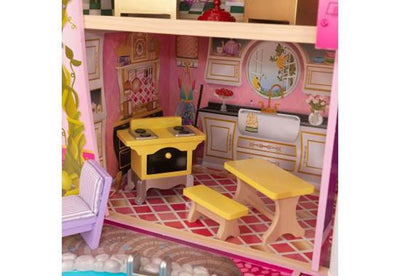 KidKraft Once Upon a Time Dollhouse Wooden Play House with 23 Furniture Pieces