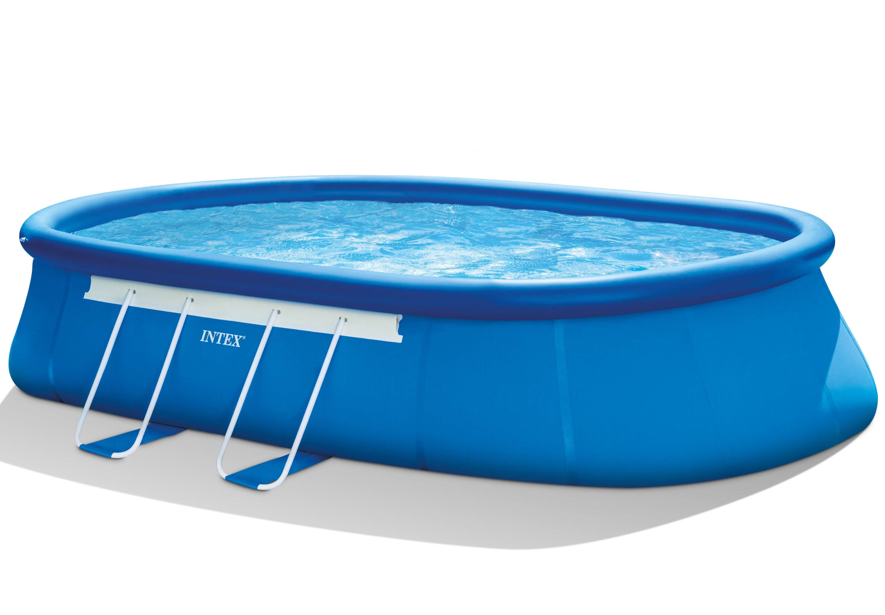 INTEX 20' x 12' x 48" Oval Frame Swimming Pool Set & 1500 GPH Pump - Open Box
