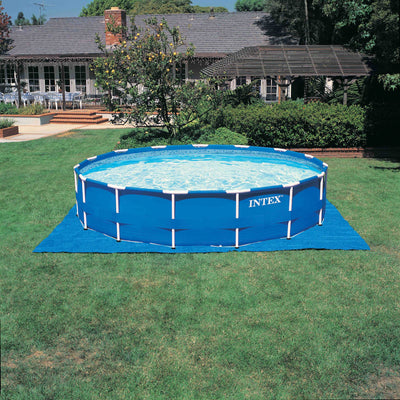 Intex 15 Feet x 48 Inches Metal Frame Pool Set w/ Ladde and Pump (Open Box)