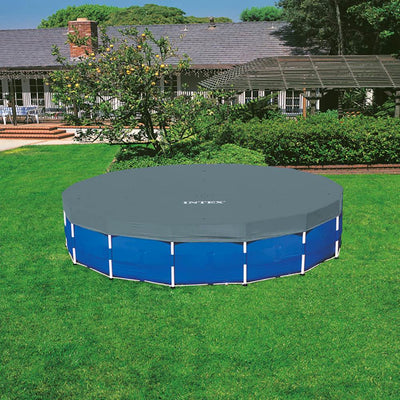 Intex 15 Feet x 48 Inches Metal Frame Pool Set w/ Ladde and Pump (Open Box)
