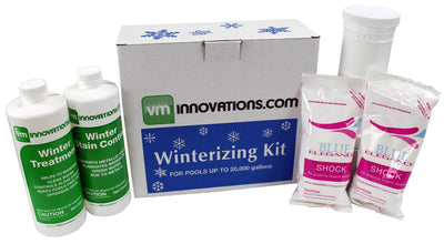 Swimline 24 Ft Round Pool Cover, Three 4'x4' Air Pillows and Winterizing Kit