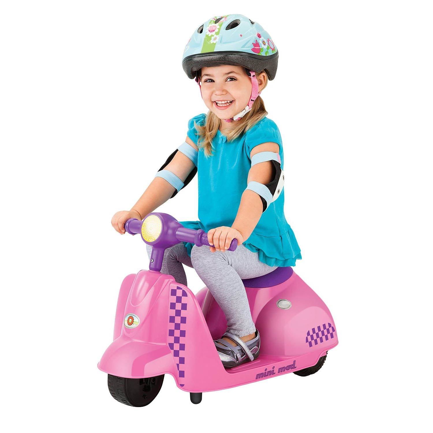 Razor Jr. Mini Mod Electric Scooter Rid-On Little Kids Moped, Pink | Open Box