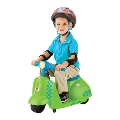 Razor Jr. Mini Mod Electric Scooter Rid-On Little Kids Moped, Green - Open Box