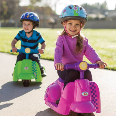 Razor Jr. Mini Mod Electric Scooter Rid-On Little Kids Moped, Green - Open Box
