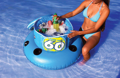 Sportsstuff 40-1010 Swimming Pool Lake Inflatable Floating Cooler 60 Quart