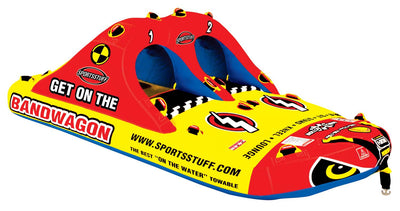 SPORTSSTUFF Bandwagon 2+2 Towable Inflatable 4 Rider Lake Water Tube (Open Box)