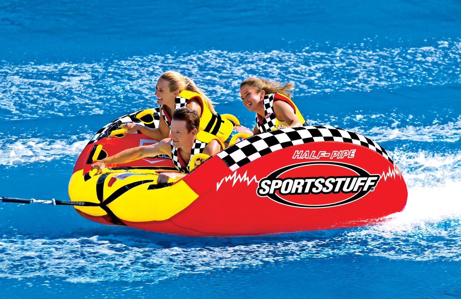SPORTSSTUFF Half Pipe Frantic Triple Rider Towable Water Tube (Open Box)