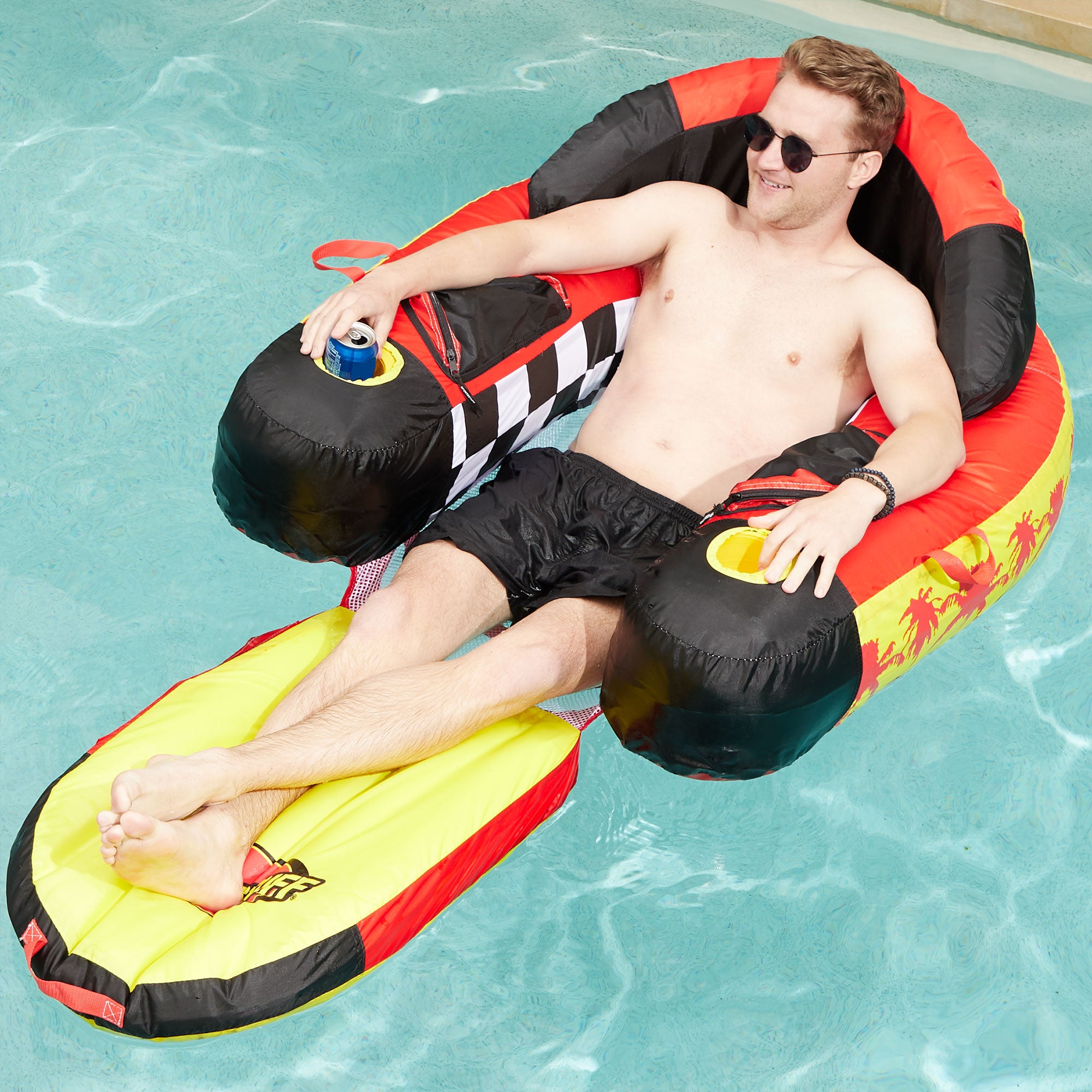 SPORTSSTUFF 54-1602 Siesta Lounge Inflatable Water Float Raft Pool Lake Lounger