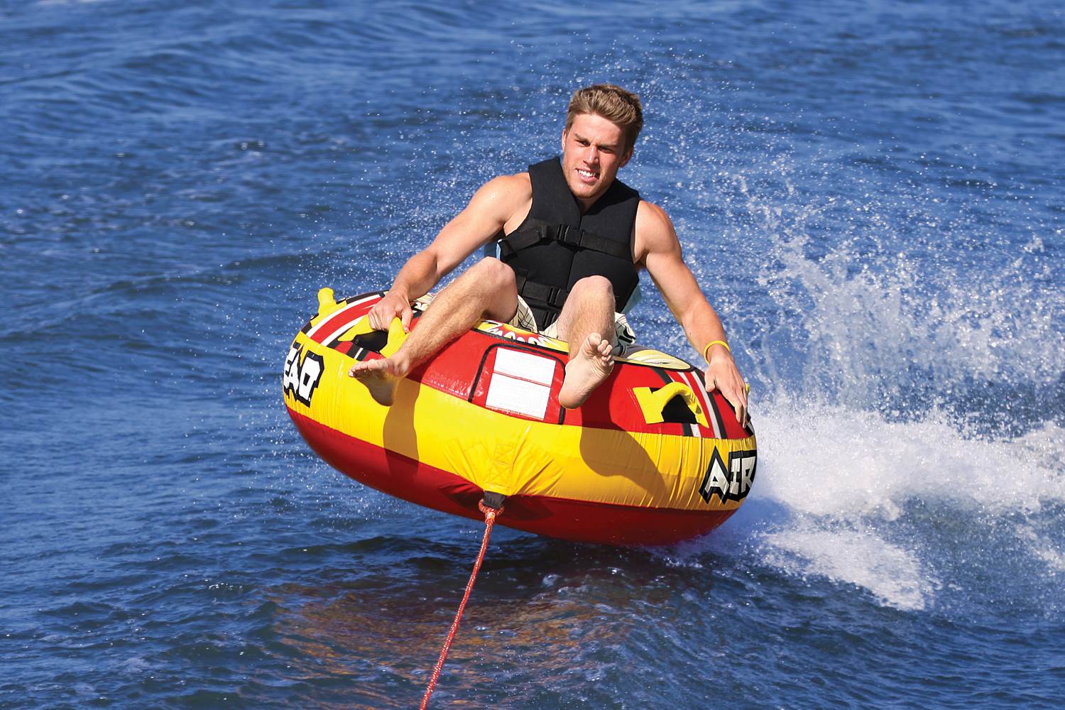 Kwik Tek AIRHEAD Blast Single Rider Inflatable Towable Water Lake Tube (Used) - VMInnovations
