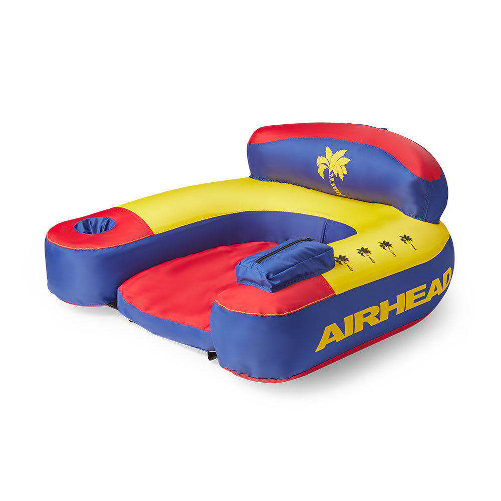 AIRHEAD Bimini Lounger II Single Person Inflatable Pool Lake Raft (Open Box)