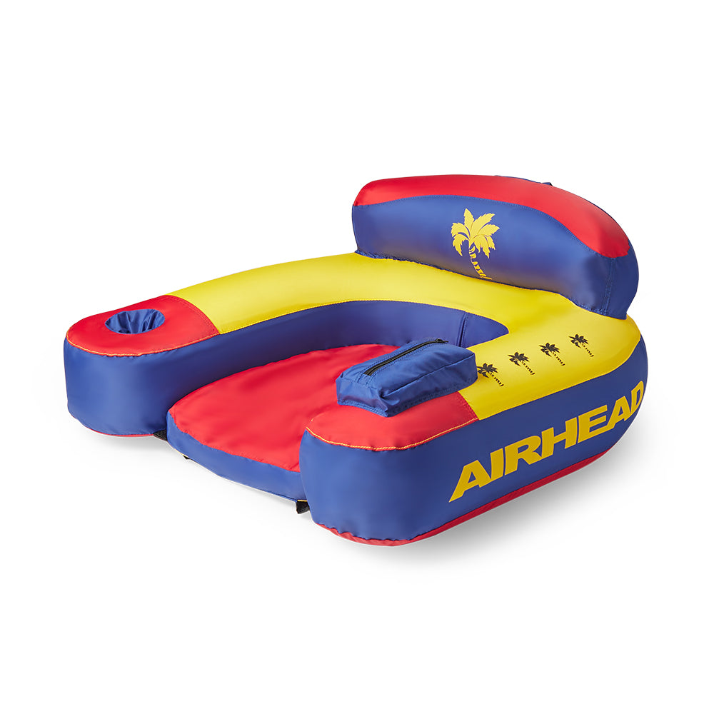 Airhead AHBL-3 Bimini Lounger II Inflatable Pool Lake Lounge Raft, (1 Person)