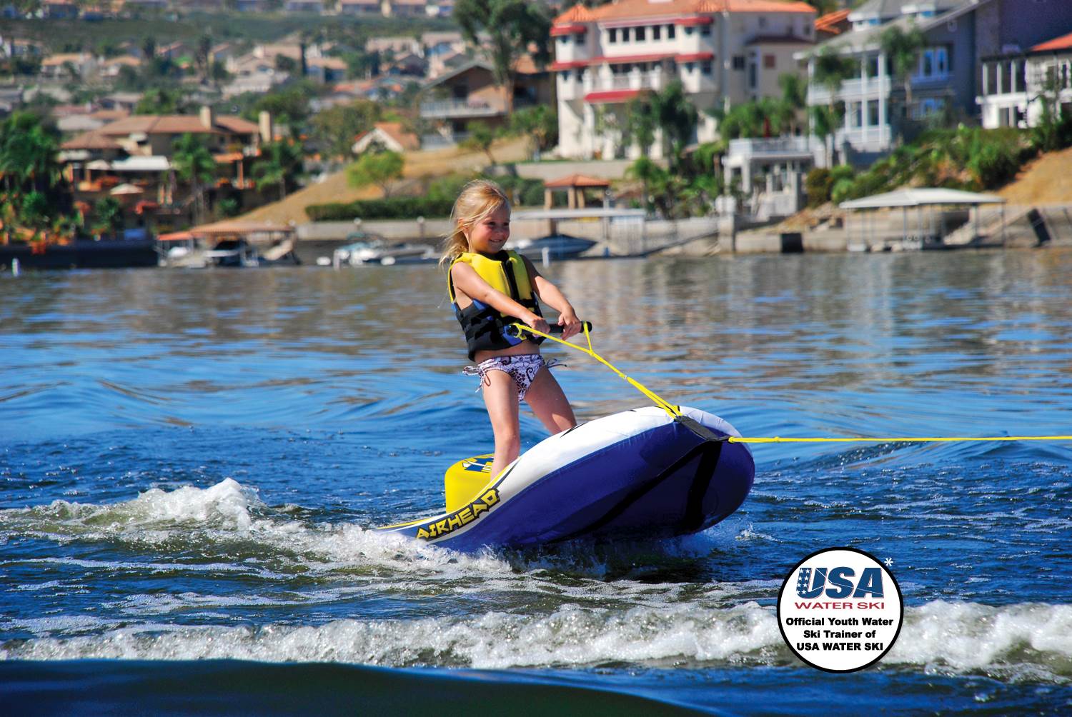 AIRHEAD AHEZ-100 EZ Ski Inflatable Junior Single Skier Tube Trainer (Open Box)