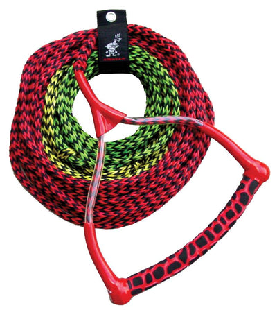 AIRHEAD Water Ski Wakeboard 3-Section Rope w/ Radius Handle + EVA Grip(Open Box)