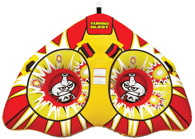 AIRHEAD Turbo Blast Inflatable Double Rider Towable Boat Water Tube (Open Box) - VMInnovations