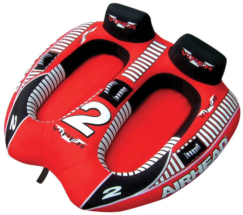 AIRHEAD Viper 2 Double Rider Cockpit Inflatable Towable Lake Water Tube (Used)