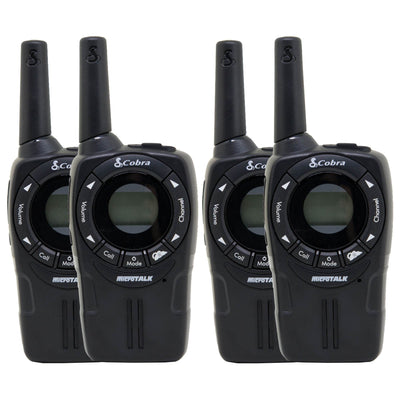 Cobra MicroTalk 20 Mi 22 Ch 2Way Walkie Talkie, 4 Radios (Certified Refurbished)