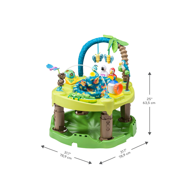 Evenflo ExerSaucer Triple Fun Saucer Life In The Amazon Bouncer Activity Center