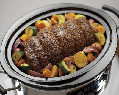 Hamilton Beach 6-Quart Portable Probe Slow Cooker, 33967 w/3 Sterilite Baskets - VMInnovations