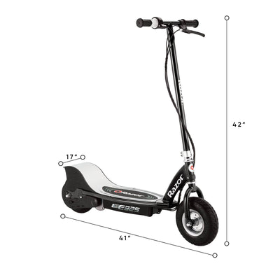 Razor E325 Adult Ride-On 24V High-Torque Motor Electric Powered Scooter, Black