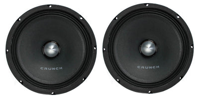 2) Crunch CRSS8 600 Watt Full Range 8 Inch SVC 8 Ohm Screamer Car Speakers Pair