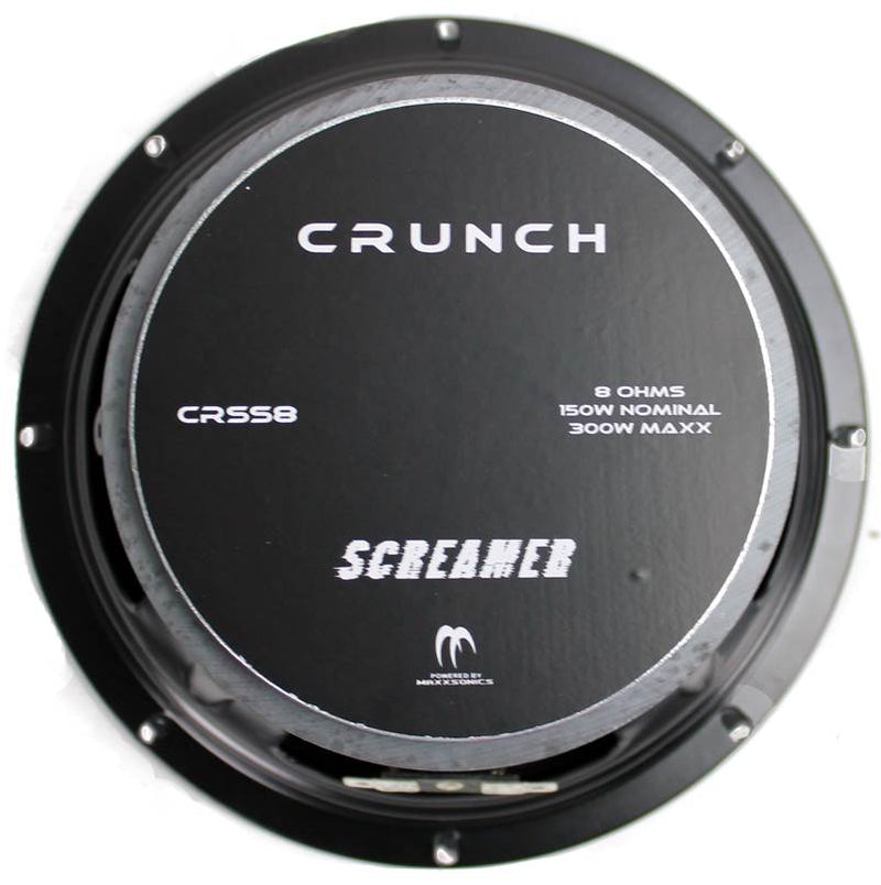2) Crunch CRSS8 600 Watt Full Range 8 Inch SVC 8 Ohm Screamer Car Speakers Pair