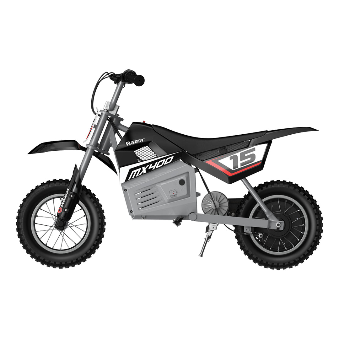 Razor MX400 24 Volt 350 Watt Dirt Rocket Electric Motorcycle Bike, Black (Used)