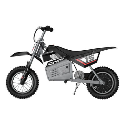 Razor MX400 24V Dirt Rocket Electric Motorcycle Bike | Black (Damaged) - VMInnovations
