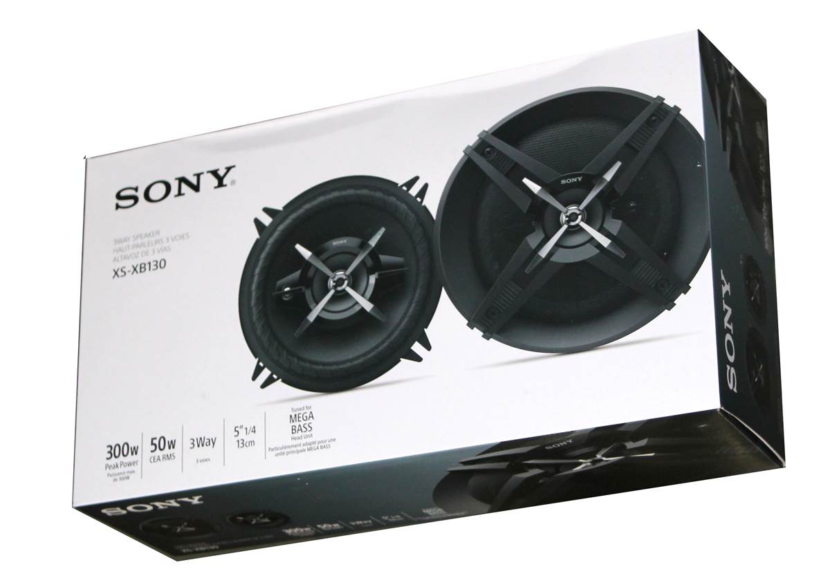 2)Sony XS-XB130 5.25" 300W 3 Way Car Coaxial Speakers Audio Stereo (Open Box)