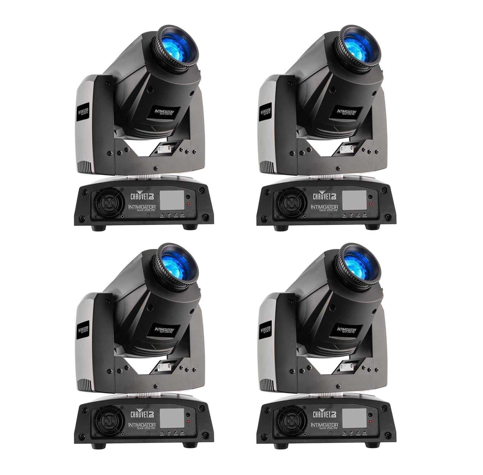 (4) CHAUVET DJ Intimidator Spot 255 IRC 60 W LED Moving Head DMX Light Effects