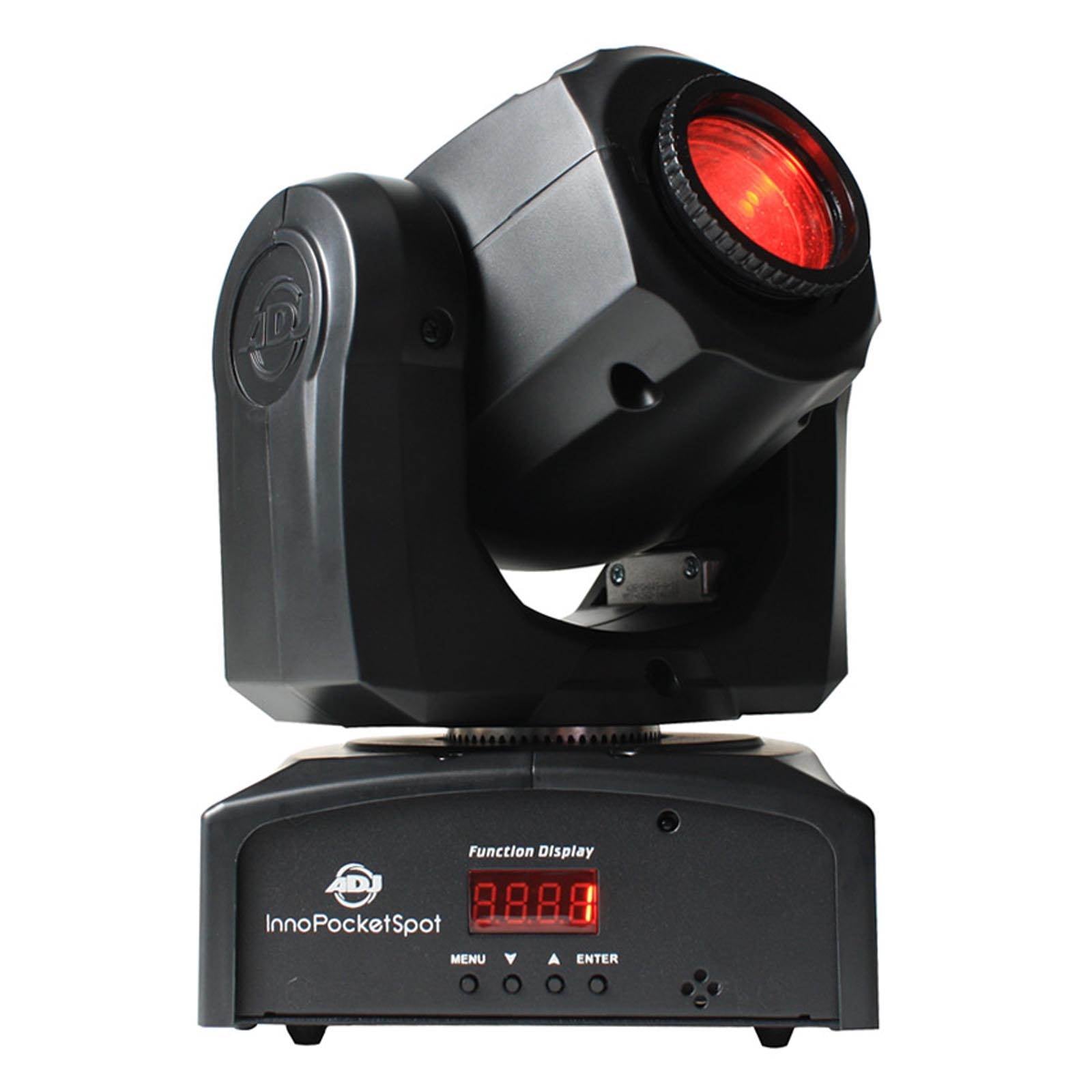 (2) AMERICAN DJ Inno Pocket Spot LED Mini Moving Head Lights + Wireless Remote