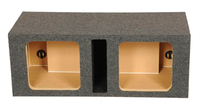 Q Power HD210 10" Dual Heavy Duty Vented Square Subwoofer Enclosure - Open Box