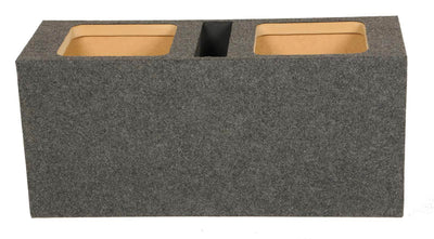 Q Power HD210 10" Dual Heavy Duty Vented Square Subwoofer Enclosure - Open Box