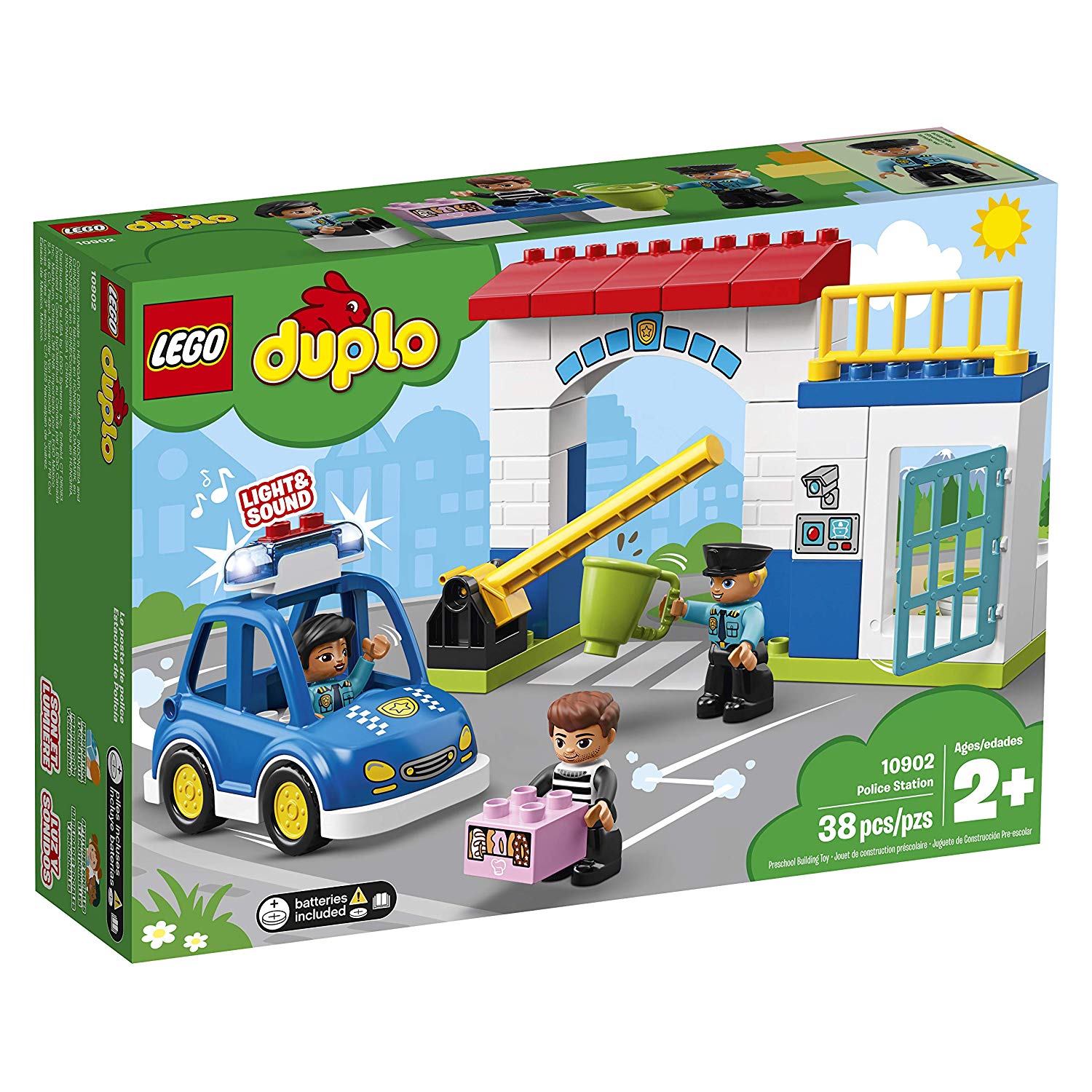 LEGO DUPLO 10902 Police Station 38 Piece Preschool Toddler Block Building Set
