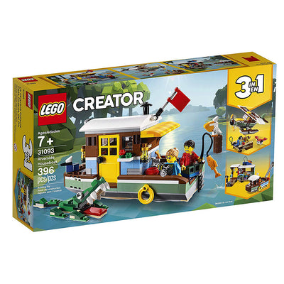 LEGO 31093 Creator 396 Piece 3 in 1 Riverside Houseboat Building Kit for Kids