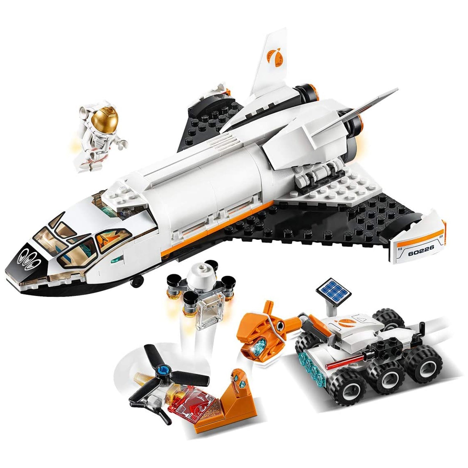 LEGO City 60226 Mars Research Space Shuttle NASA Playset with 2 Astronauts