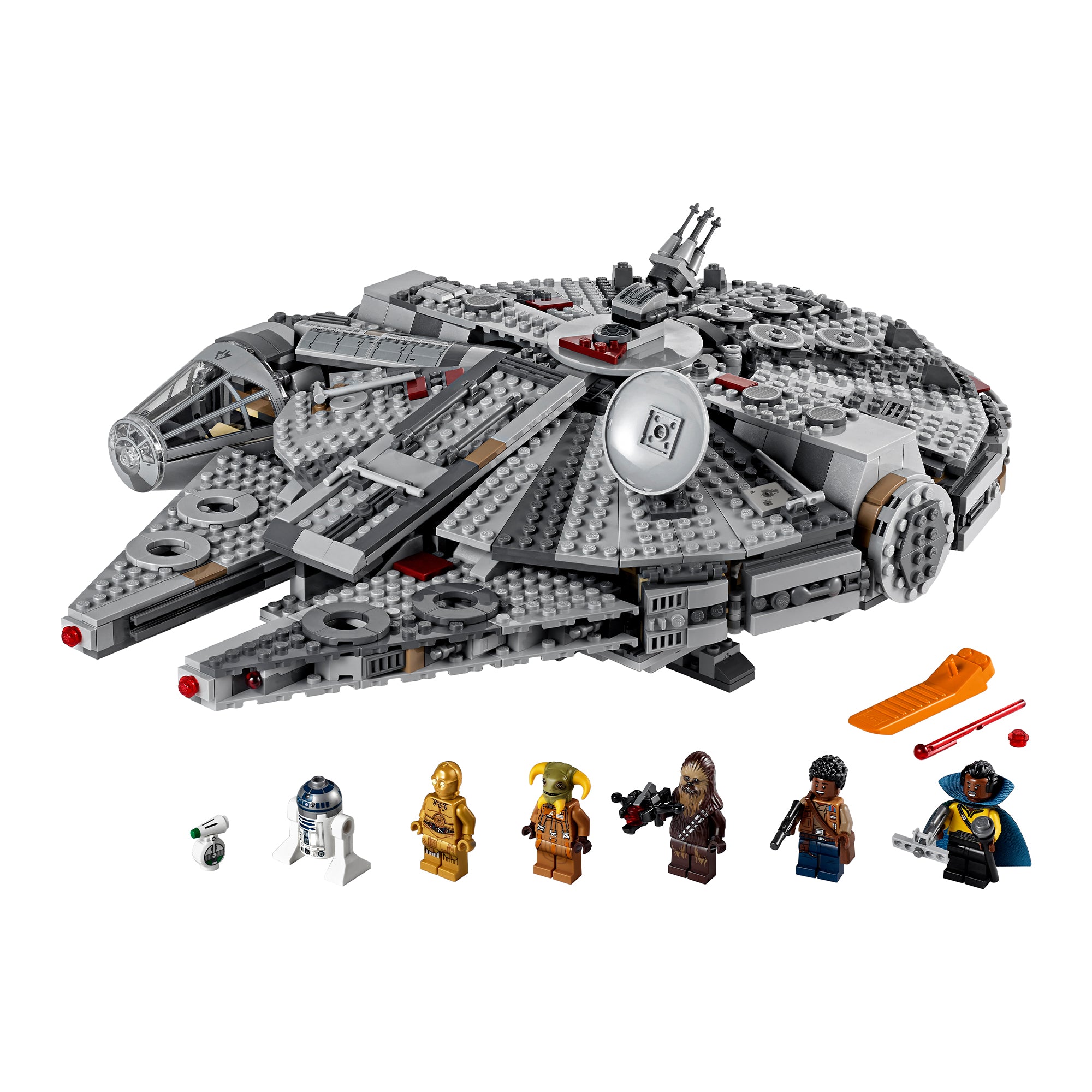 LEGO 75257 Millennium Falcon Block Building Kit w/ 7 Star Wars IX Minifigures