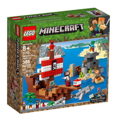 LEGO 21152 Minecraft  386 Piece Pirate Ship Adventure Building Set for Kids
