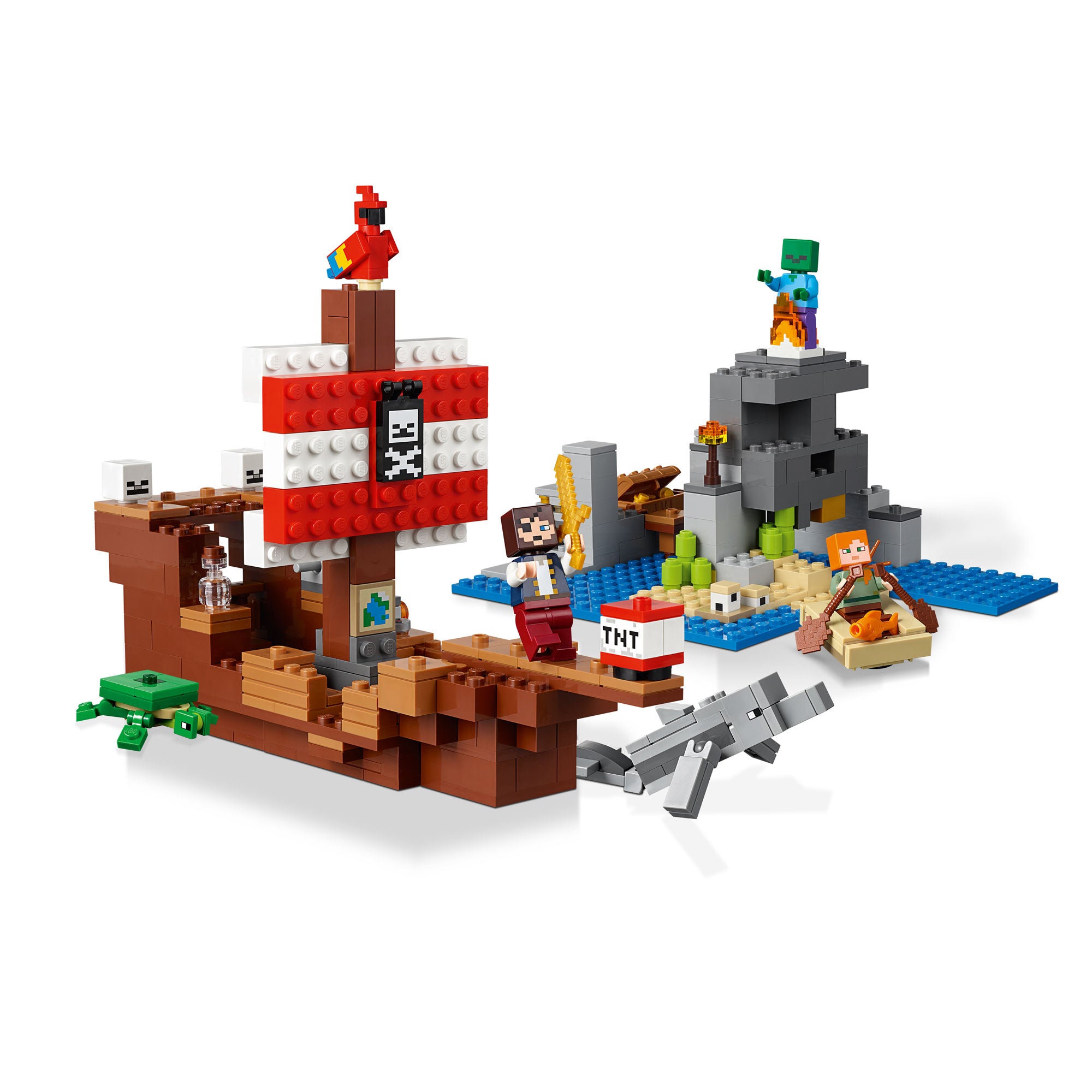 LEGO 21152 Minecraft  386 Piece Pirate Ship Adventure Building Set for Kids