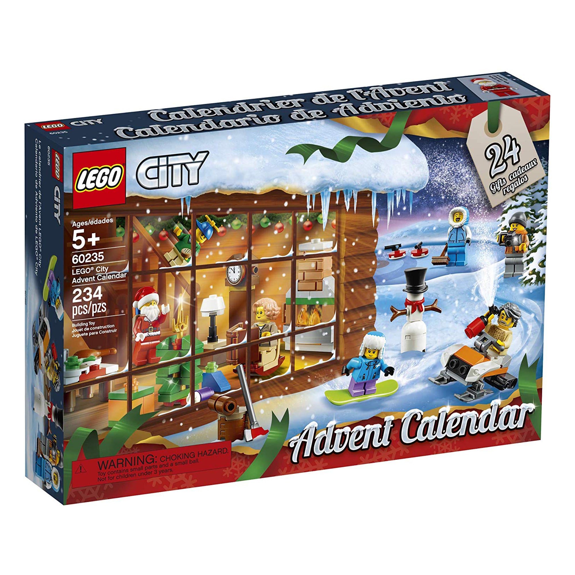 LEGO 60235 2019 Advent Calendar Block Building Kit w/ 7 Minifigures (234 Pieces)