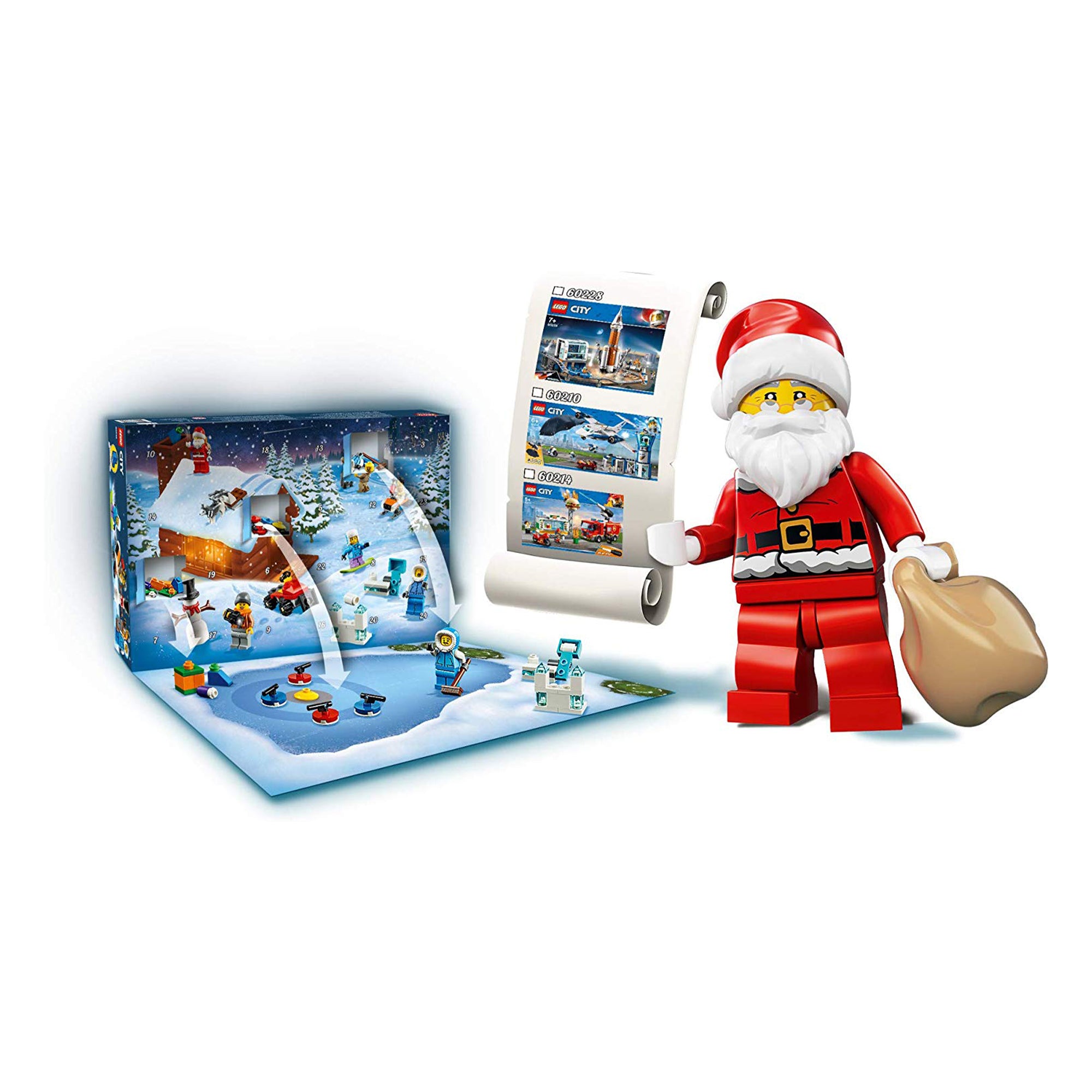 LEGO 60235 2019 Advent Calendar Block Building Kit w/ 7 Minifigures (234 Pieces)