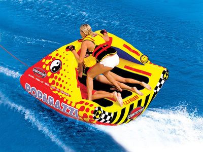 SPORTSSTUFF 53-1750 Poparazzi Triple Rider Inflatable Towable Tube w/ Tow Rope