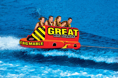 SPORTSSTUFF 53-2218 Great Big Mable Quadruple Rider Towable Tube w/ 60' Tow Rope - VMInnovations