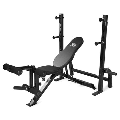 Marcy Olympic Multipurpose Home Gym Workout Weight Bench and Rack - Open Box
