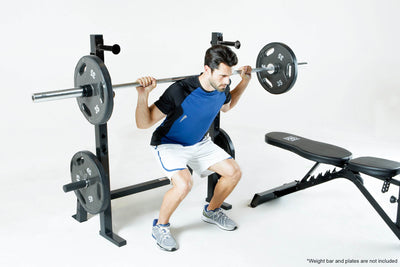 Marcy Olympic Multipurpose Home Gym Workout Weight Bench and Rack - Open Box