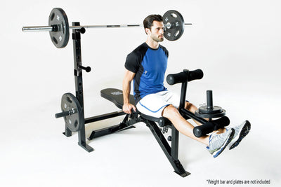 Marcy Olympic Multipurpose Home Gym Workout Weight Bench and Rack - Open Box