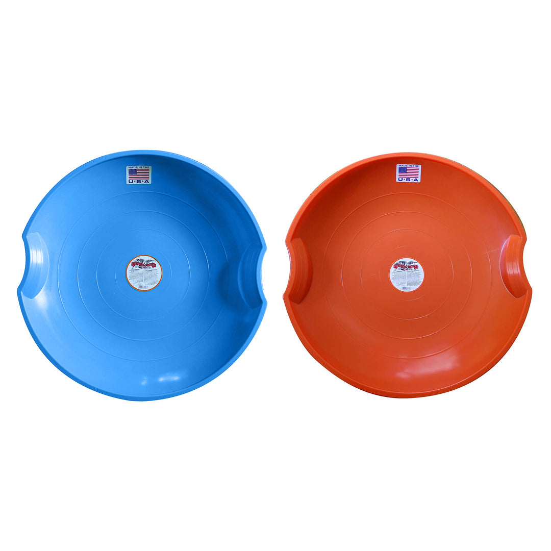 Paricon Flexible Flyer Flying Saucer Snow Sled Combo Pack, 26 Inch, Orange/Blue