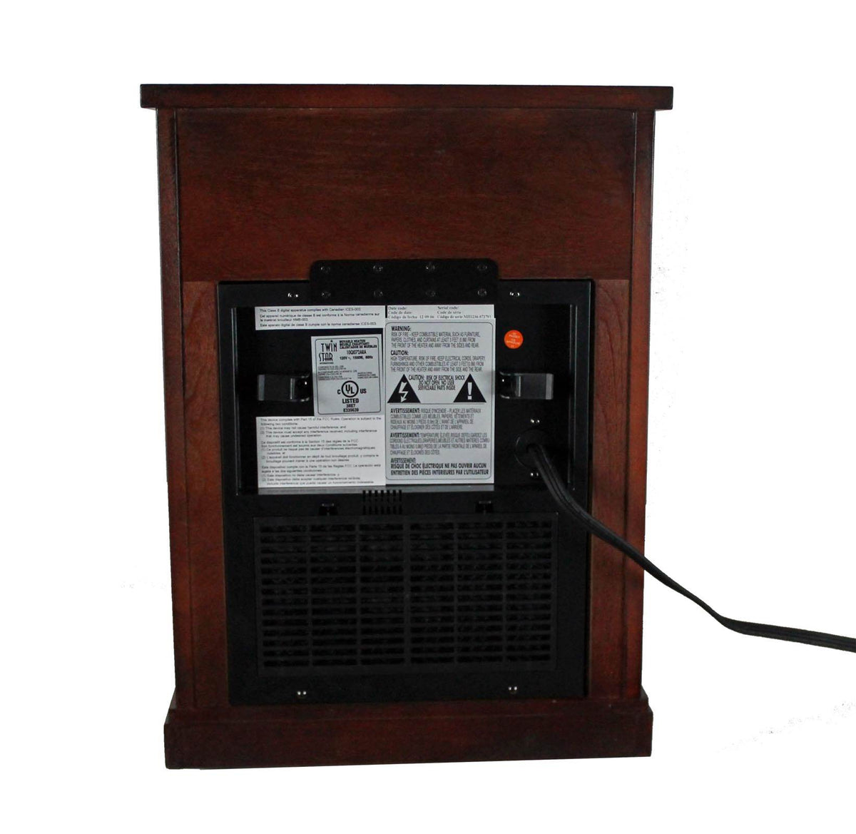 Duraflame 1000 Sq Ft Infrared Quartz Electric Heater End Table w/Drawer | Cherry