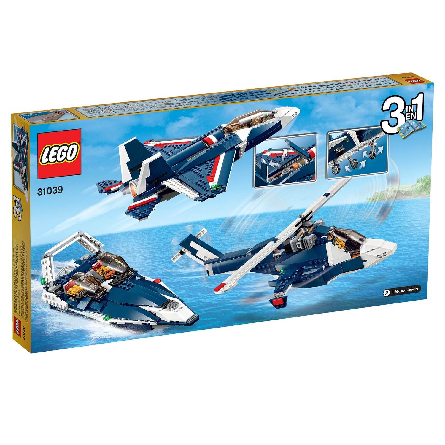 LEGO® CREATOR® 3-in-1 Blue Power Adventure 608 Piece Building Set - Open Box