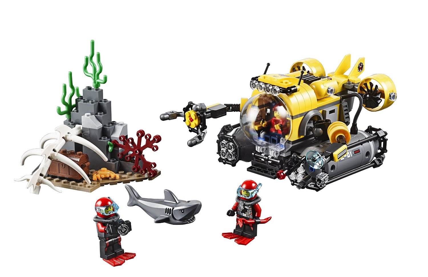 LEGO® CITY® Deep Sea Submarine 60092 Explorers 274 Pieces Kit (Open Box)