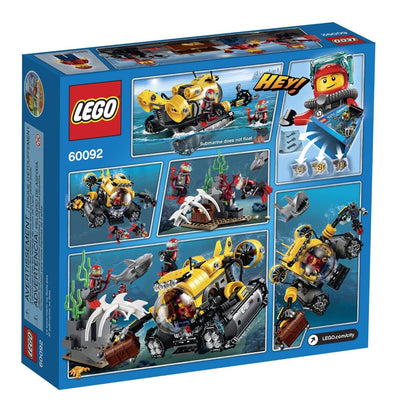 LEGO® CITY® Deep Sea Submarine 60092 Explorers 274 Pieces Kit (Open Box)